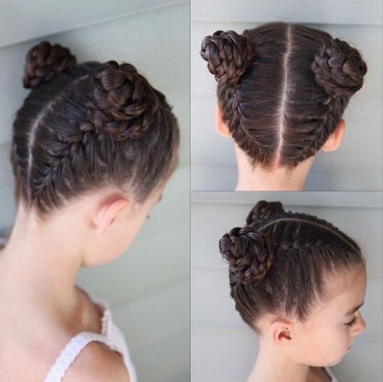 Прическа для гимнастики для девочек