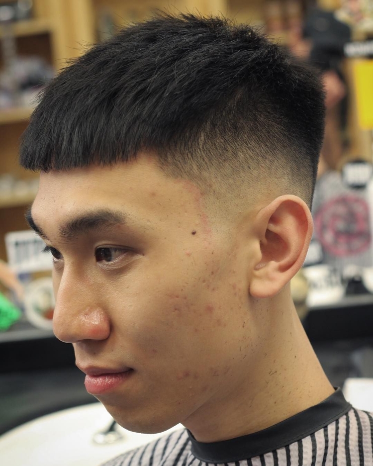 Прическа грибок мужская