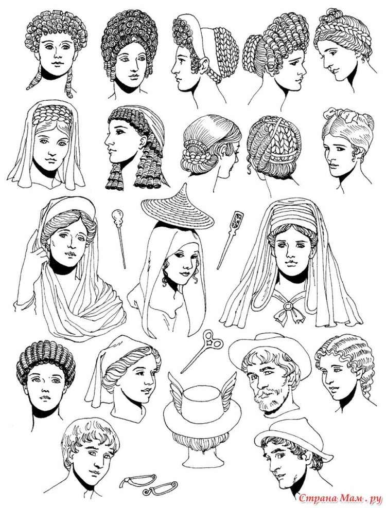 Женские головные уборы древней Греции