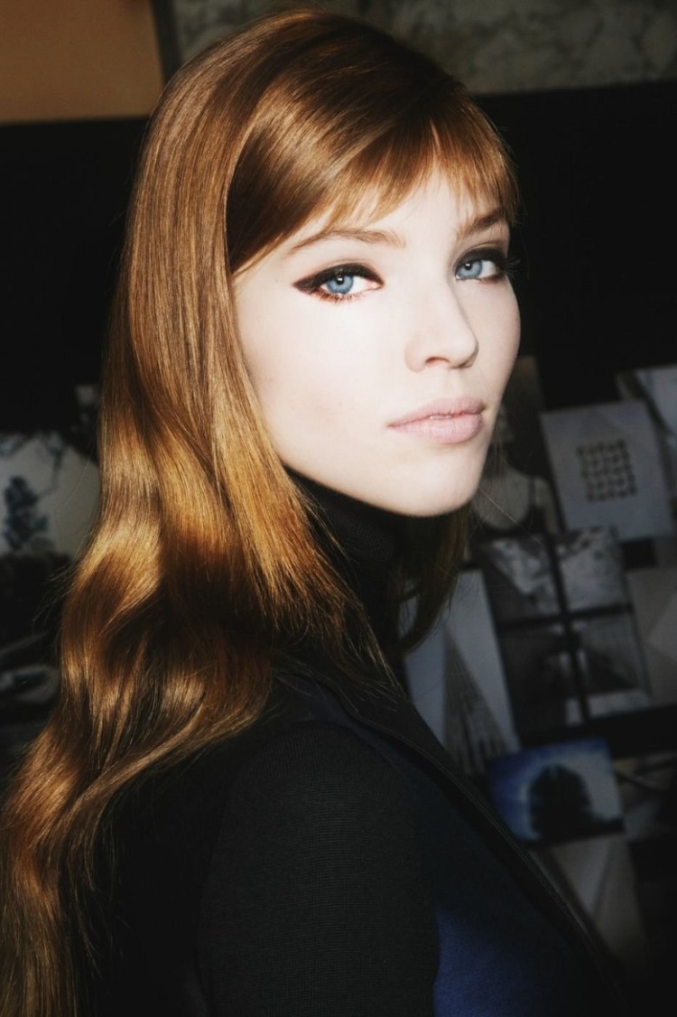 Короткая челка с длинными волосами