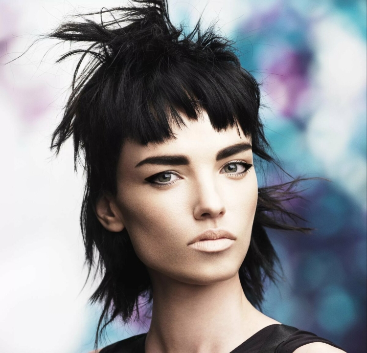 Прически с очень короткой челкой