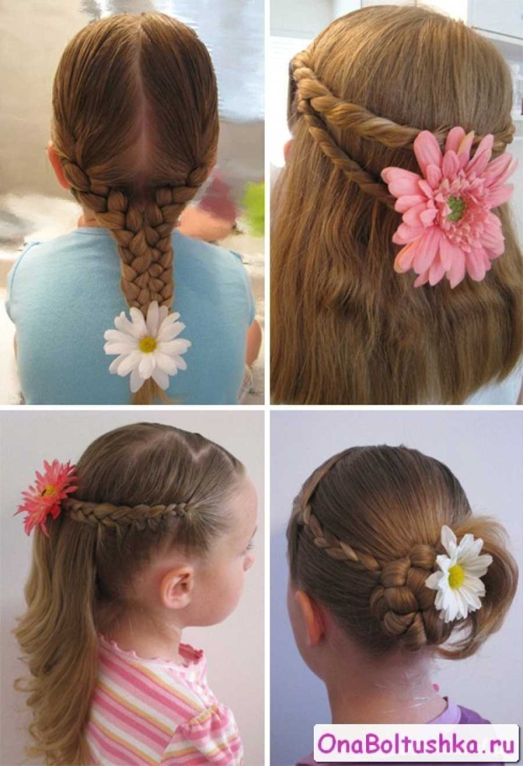 Легкая прическа на утренник для девочки