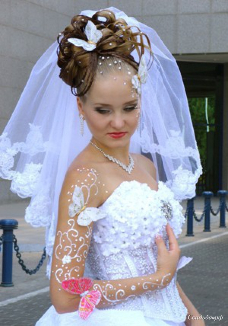 Колхозные Свадебные прически