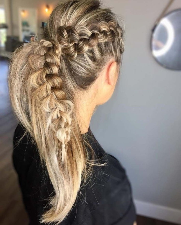 Голландская коса полукорона