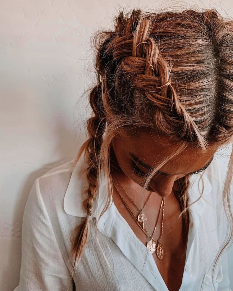 Колосок прическа