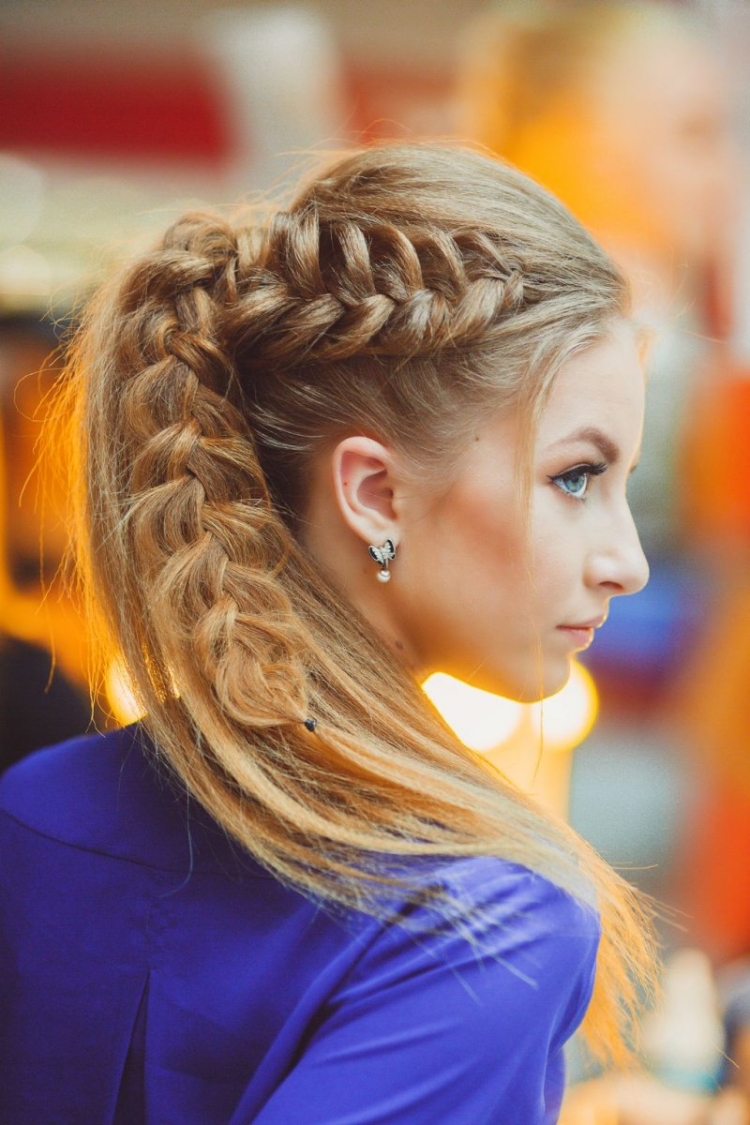 Колоски на длинные волосы