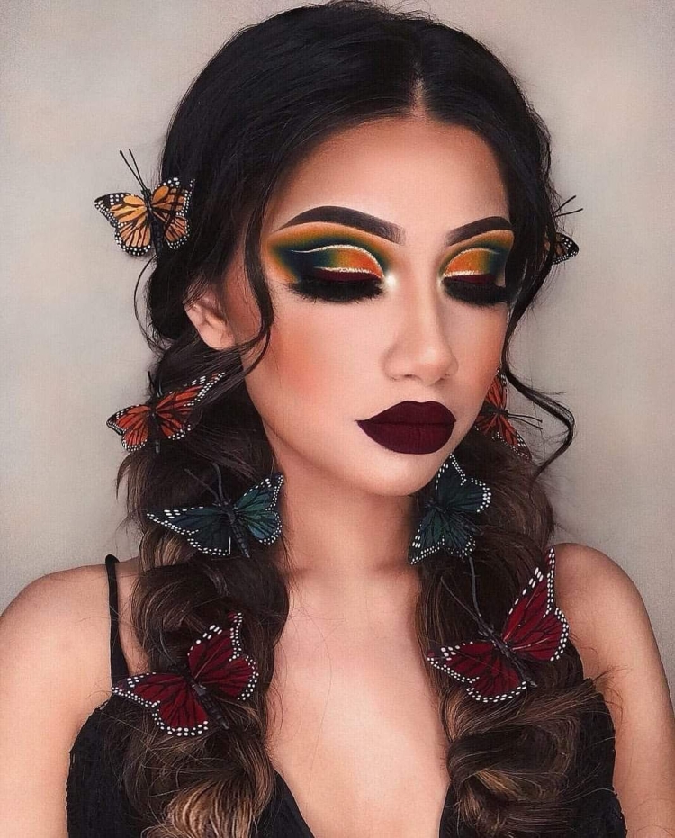 Яркий макияж образ