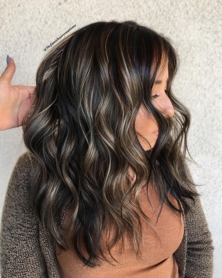 Мелирование на черные волосы