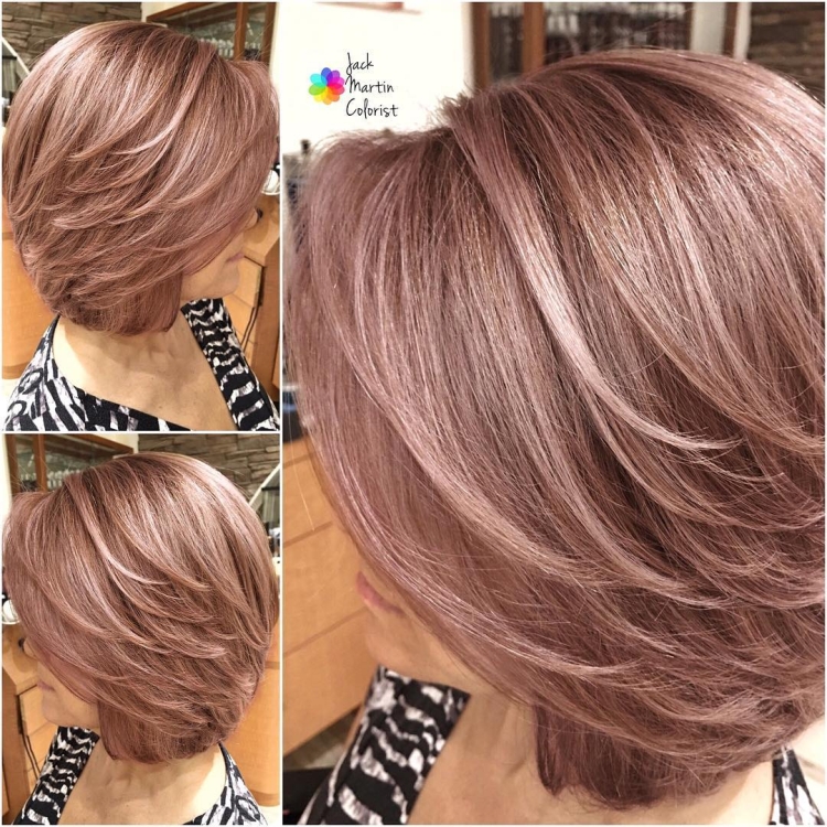 Окрашивание каскада на короткие волосы