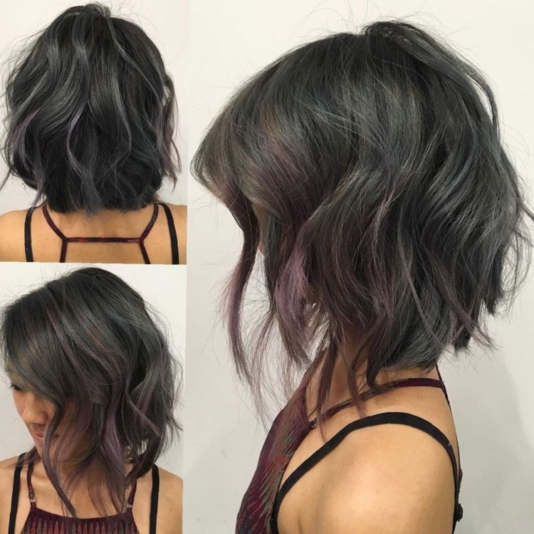 Удлинённое Боб каре на вьющиеся волосы