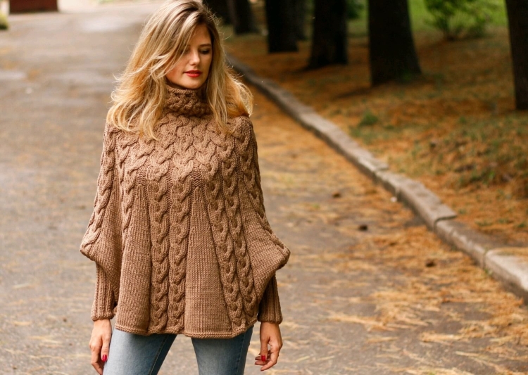 Вязаное пончо Catawba River