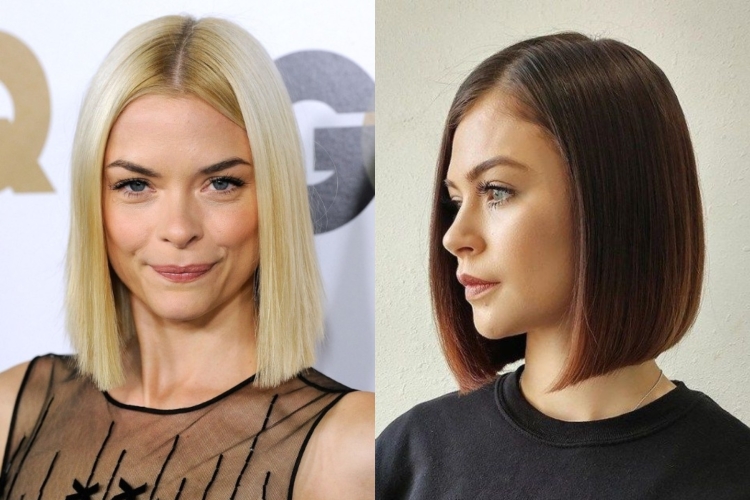 Прямой срез на тонкие волосы