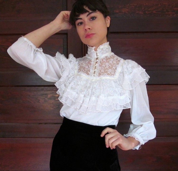 Victorian Satin Blouse