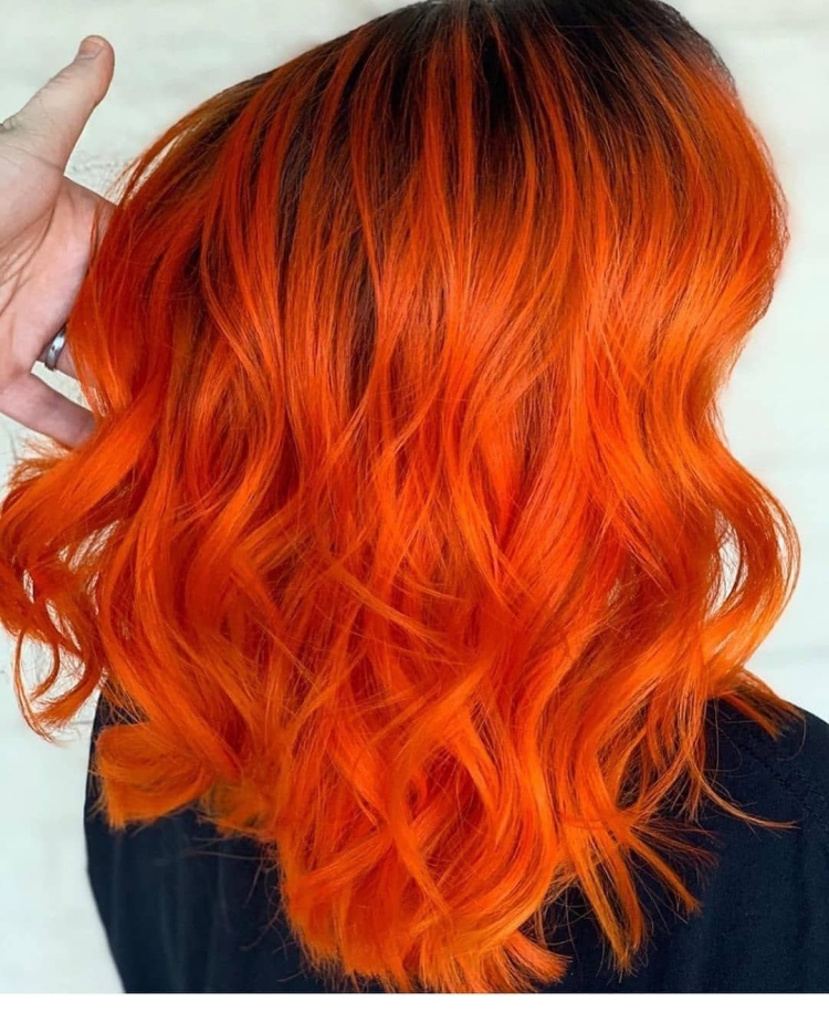 Каштаново оранжевый цвет волос