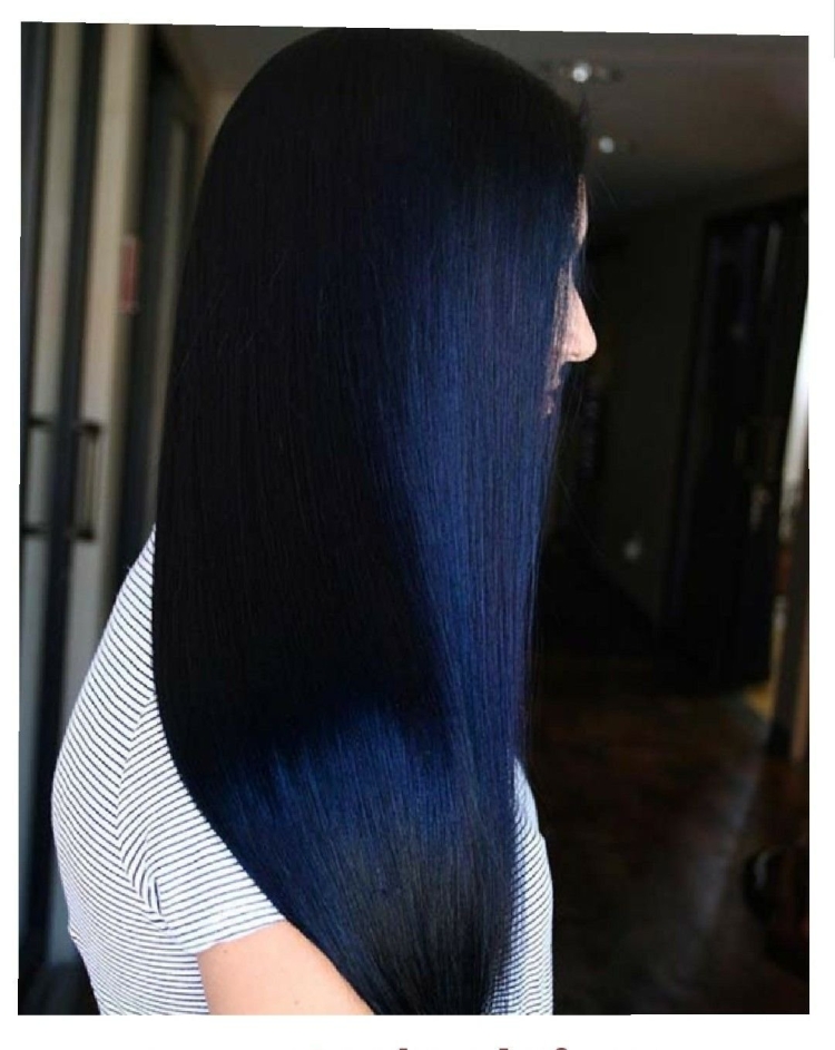 Чёрные волосы с синим отливом