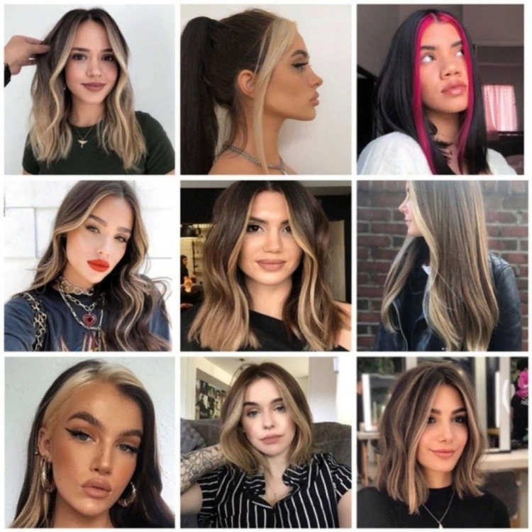 Контуринг волос 2022 на темных волосах