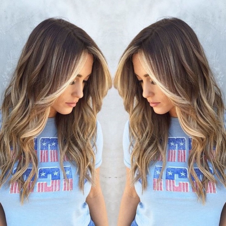 Окрашивание светлые пряди у лица