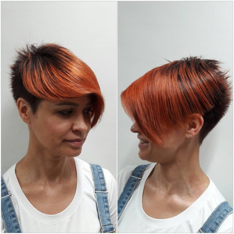 Асимметричные стрижки на средние волосы с челкой и коротким затылком