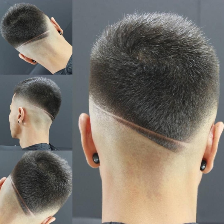 Фейд полубокс сзади