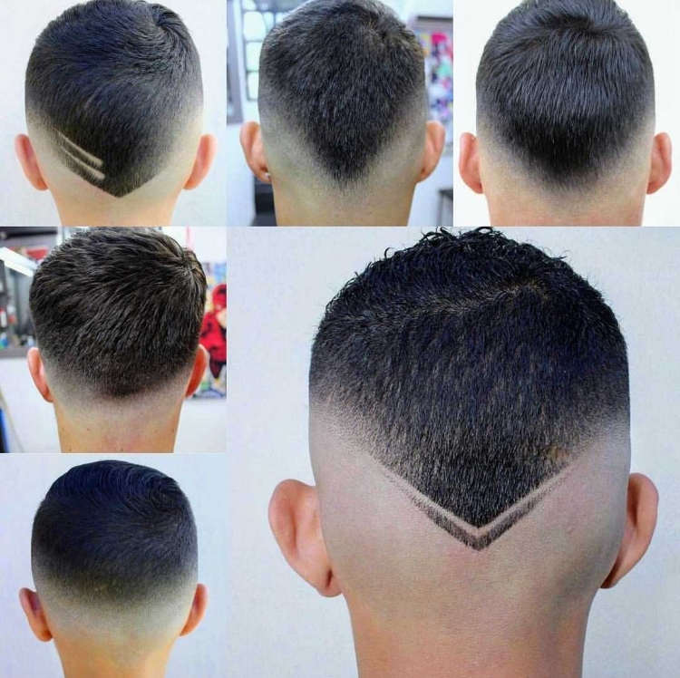 Фейд стрижка с треугольника