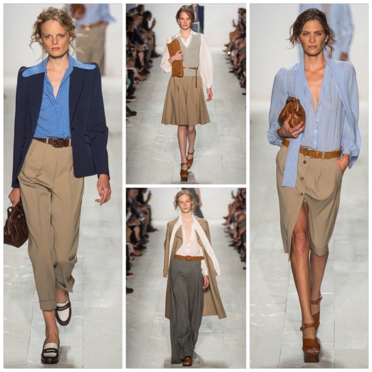 Бежевый и голубой в одежде