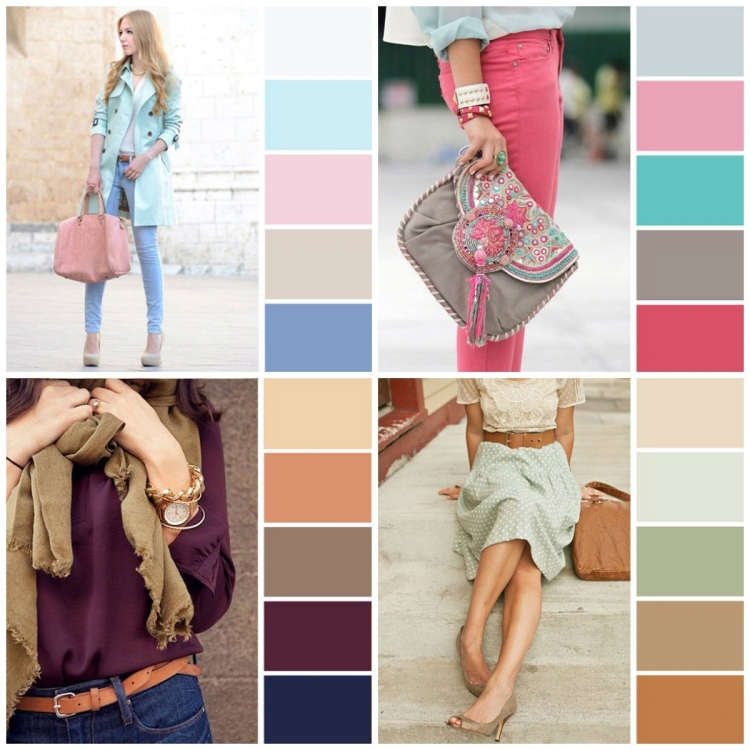 Сочетание цветов в одежде для женщин