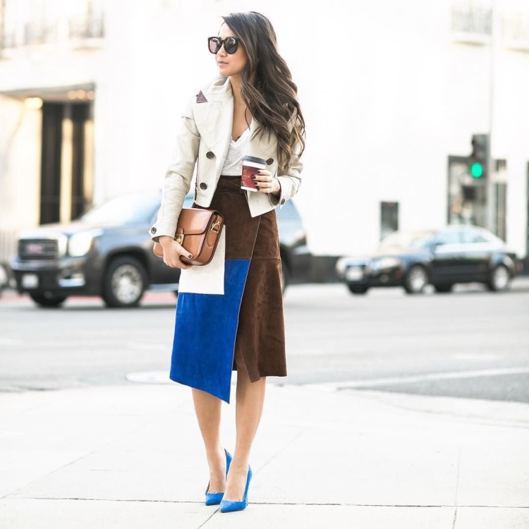 Бежевый и голубой в одежде