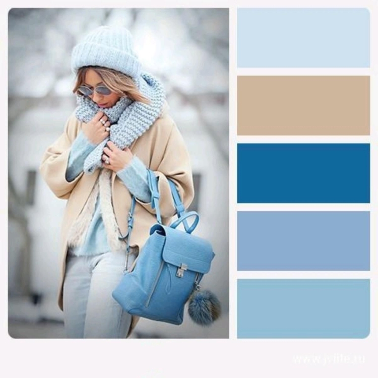 Сочетание цветов в зимней одежде