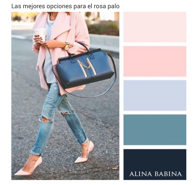 Сочетание розового и голубого цвета