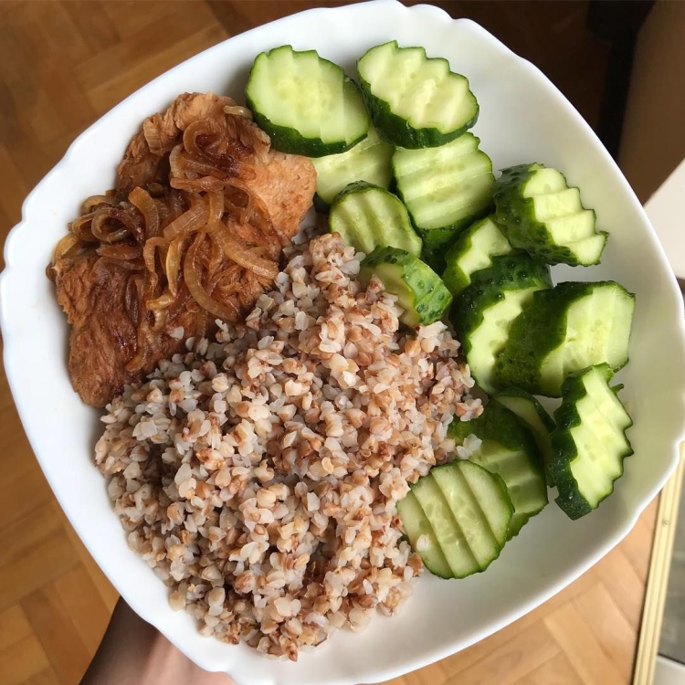 ПП обед для похудения с гречей