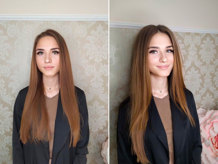Прямые волосы без объема