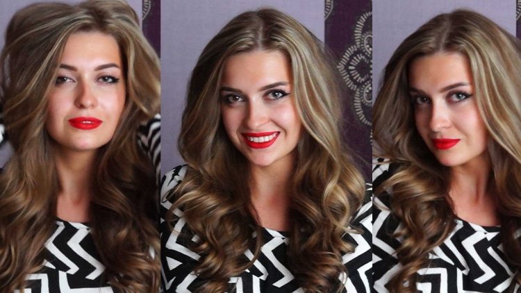 Локоны на длинные волосы с прикорневым объемом