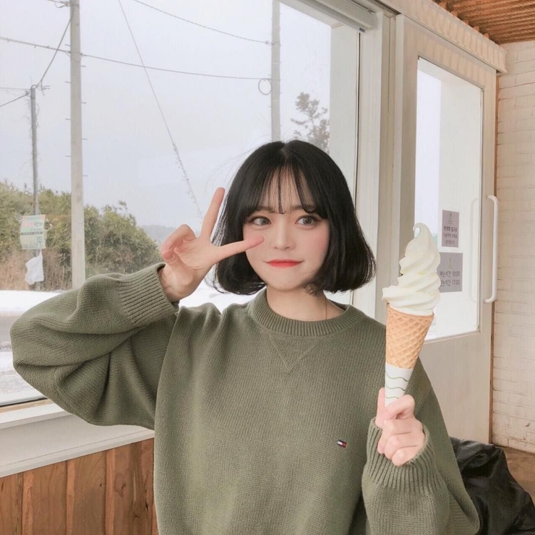 Кореянки ulzzang с каре и челкой