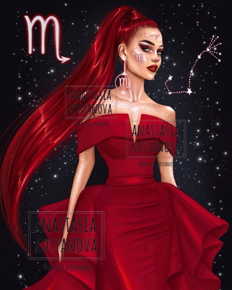 Anastasia kosyanova иллюстрации знаков зодиака