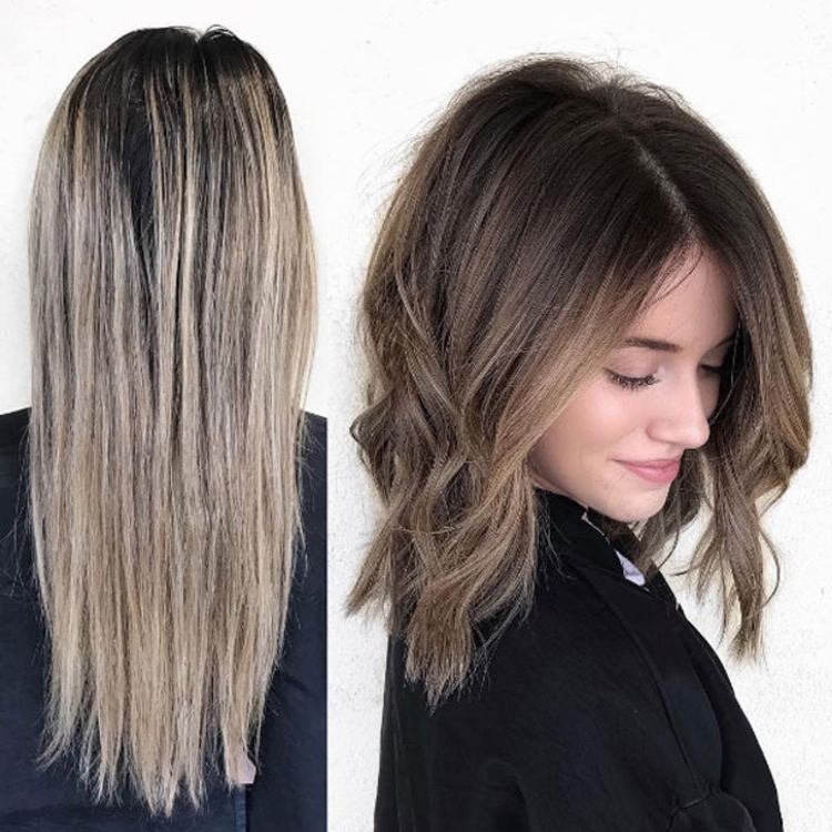 Аиртач на русые волосы длинные волосы с челкой