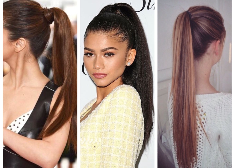 Красивый хвост на длинных волосах