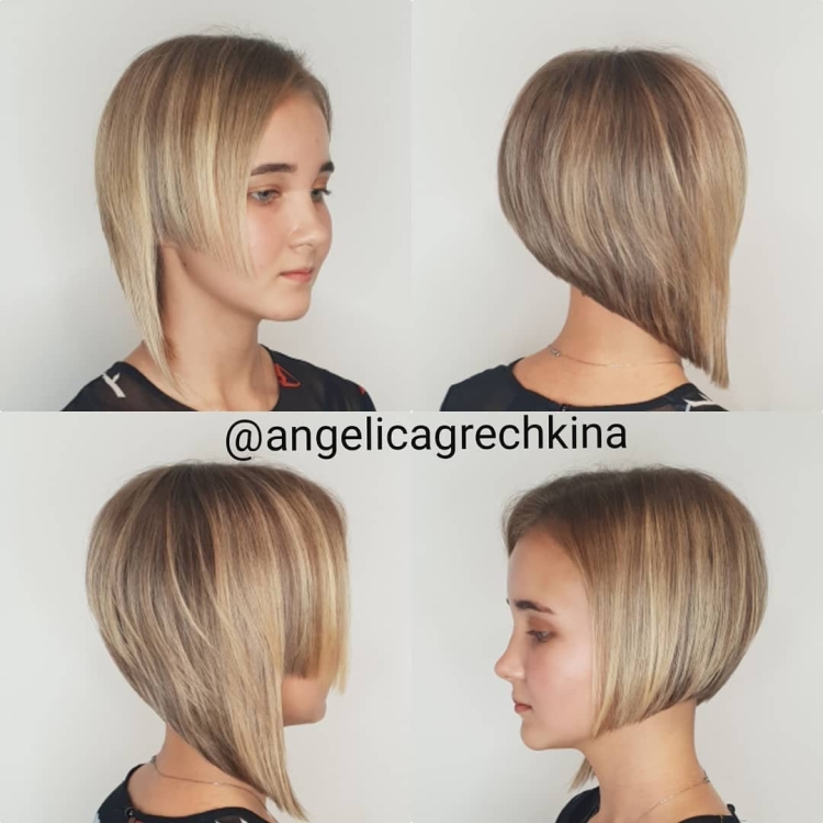 Боб каре с удлинением и асимметрией