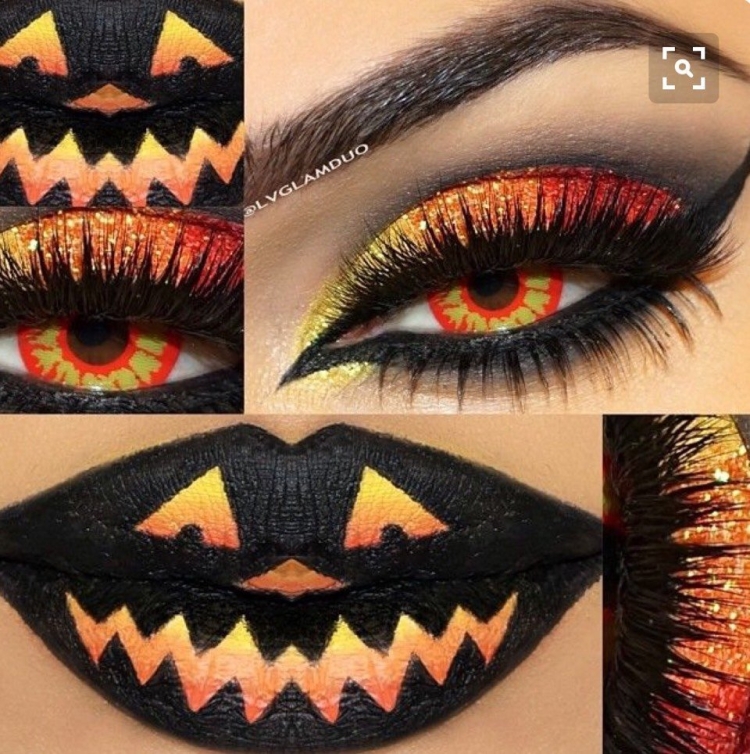 Макияж на Хэллоуин для девушек губы
