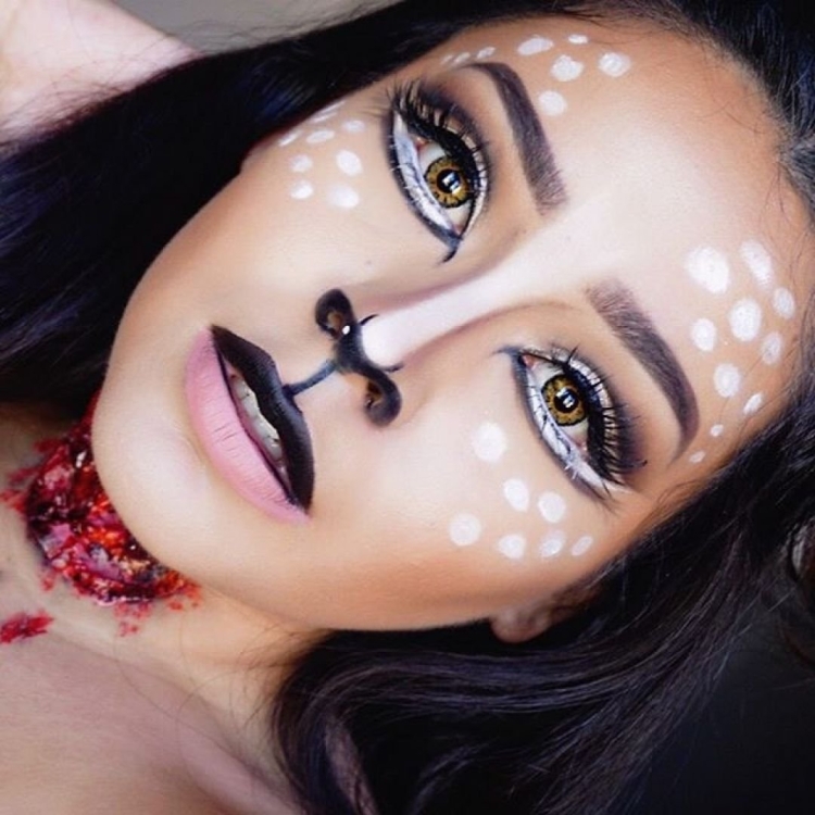 Сердечки на лице макияж