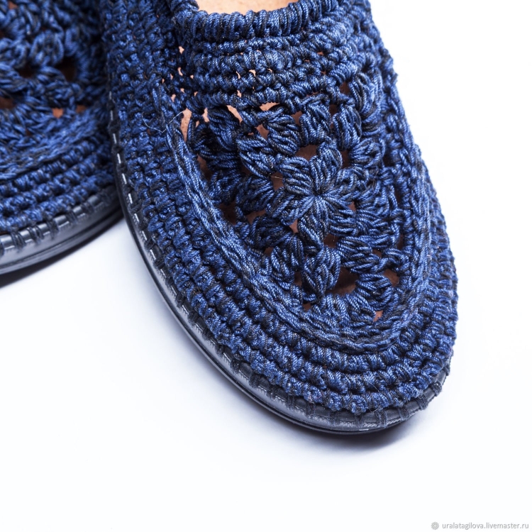 Вязаные мокасины