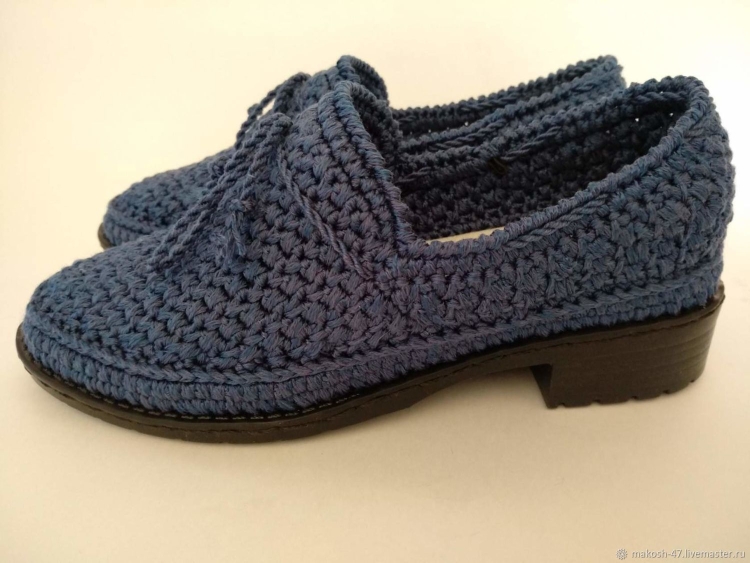 Мокасины женские крючком