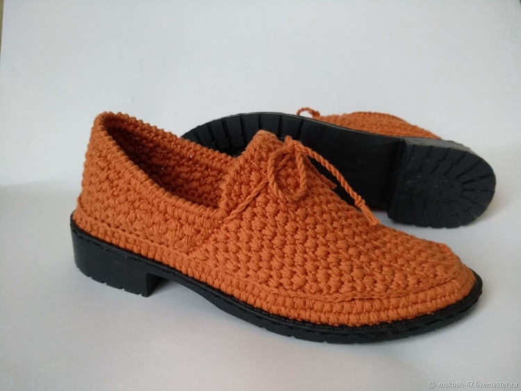 Лоферы вязаные женские