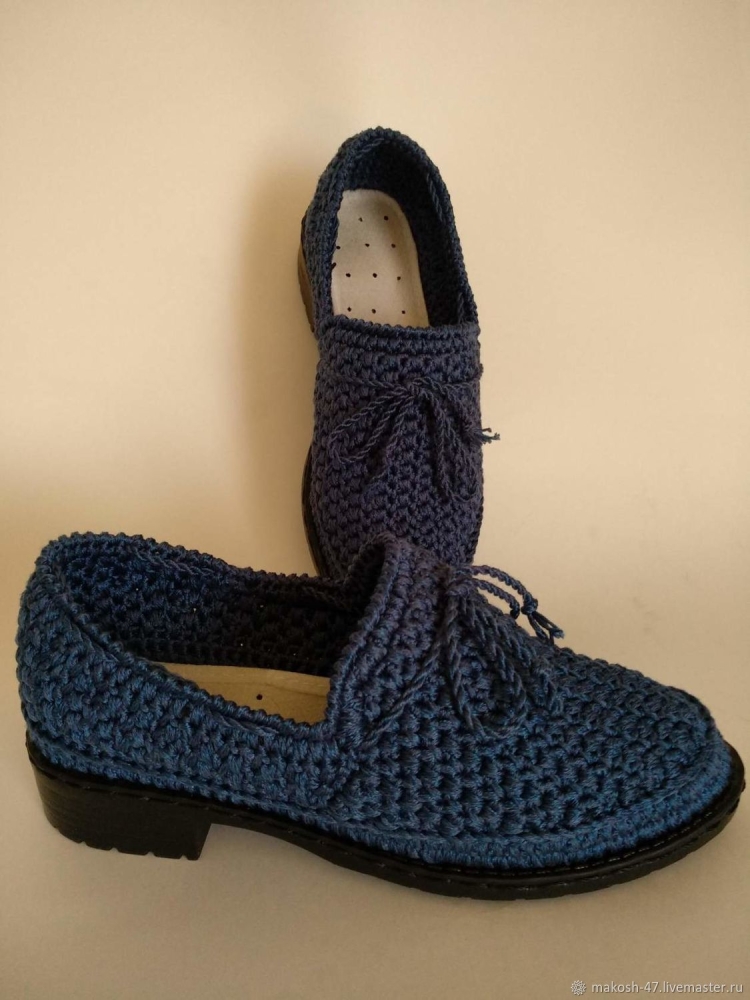 Вязаные мокасины