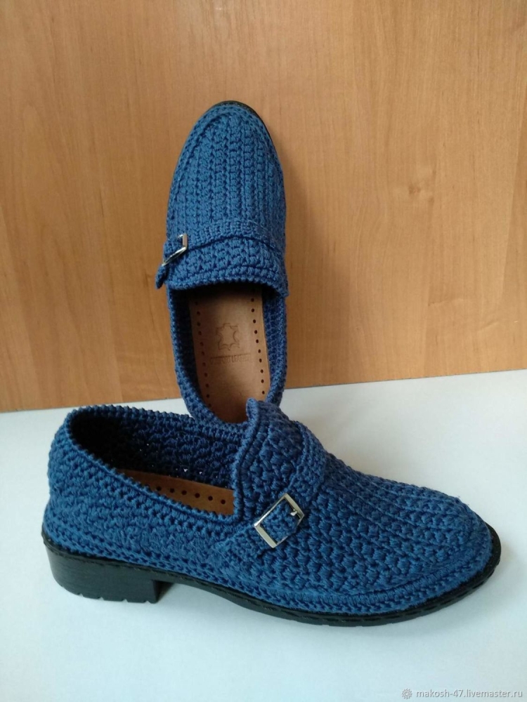 Вязаные мокасины
