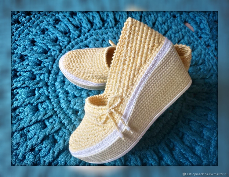 Елена Зацепина вязанная обувь мастер класс