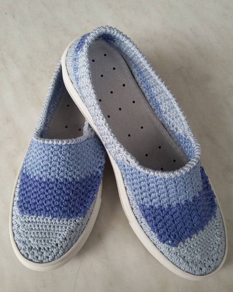 Вязаные мокасины