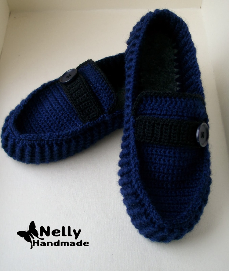 Вязаные мокасины мужские