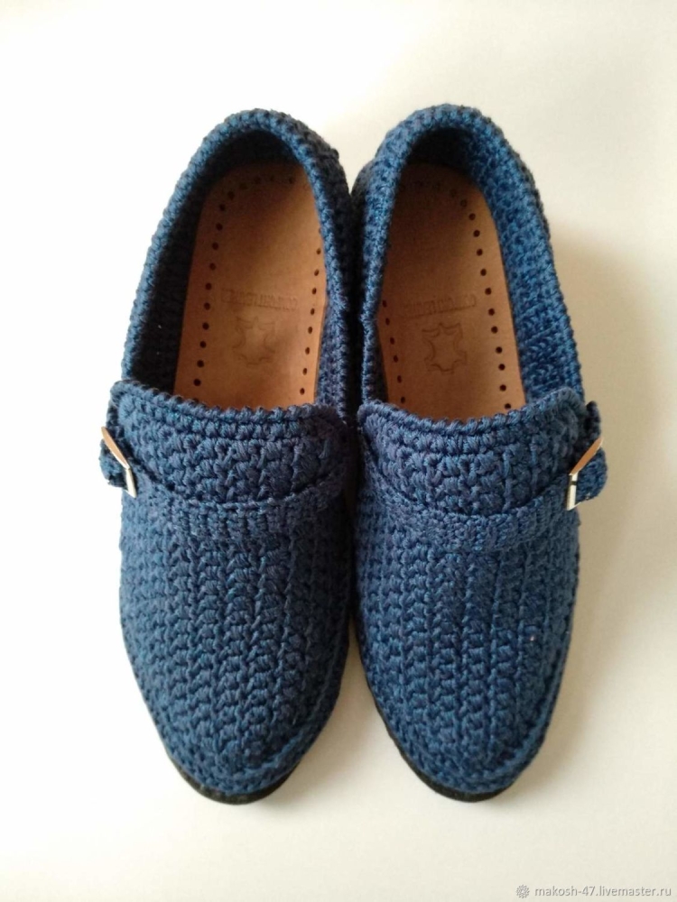 Вязаные мокасины мужские