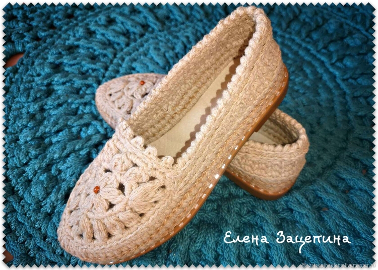 Льняные мокасины