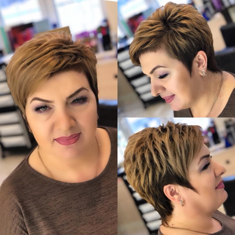 Стрижка Пикси Боб для полных женщин после 40